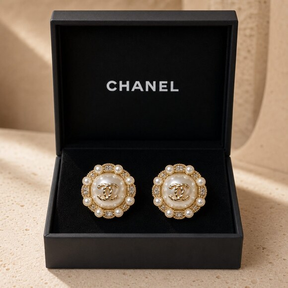 None Tops - CHANEL Classic Parisian Earrings Style 41 | New with Box